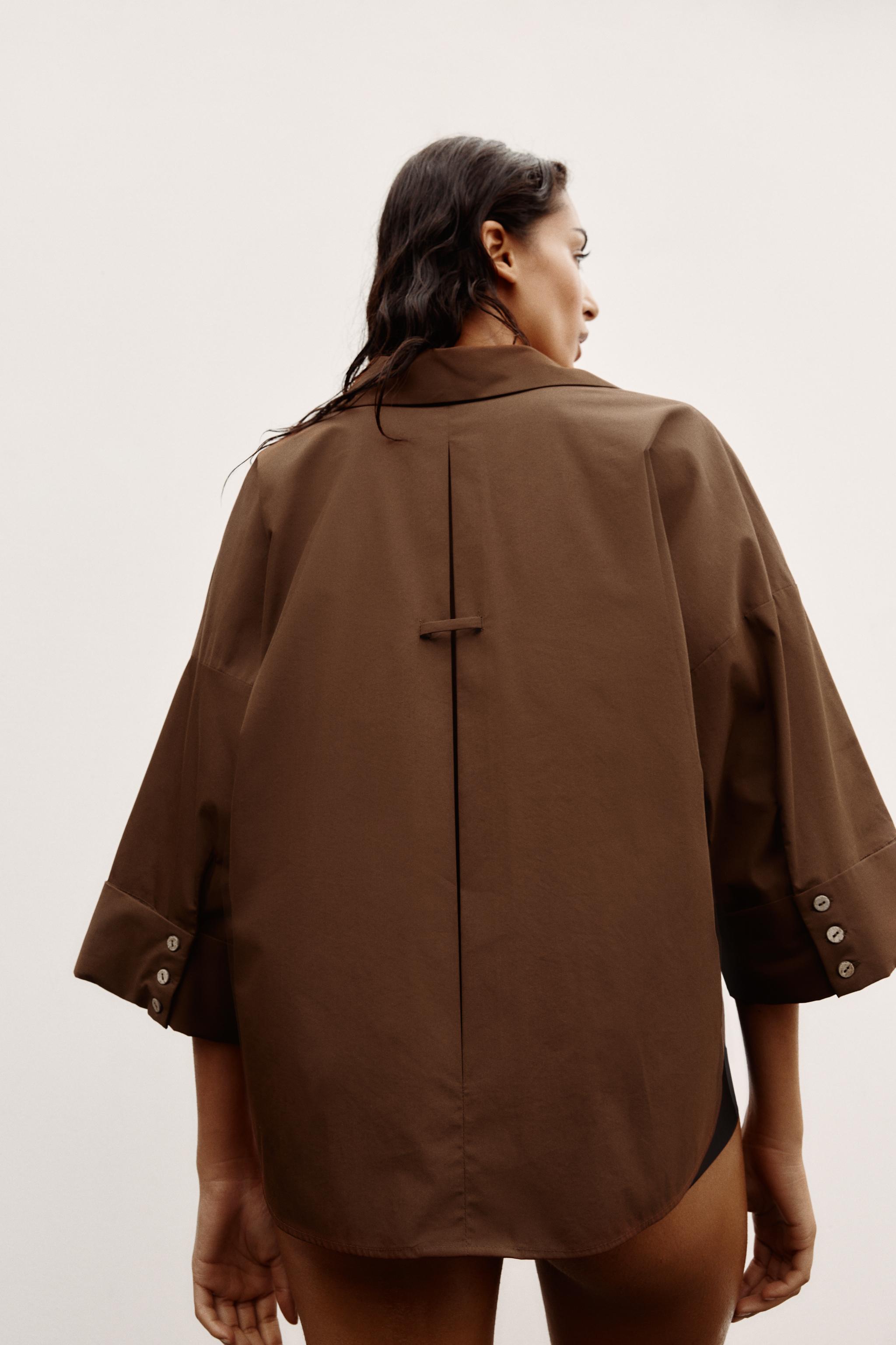 WIDE SLEEVE POPLIN SHIRT